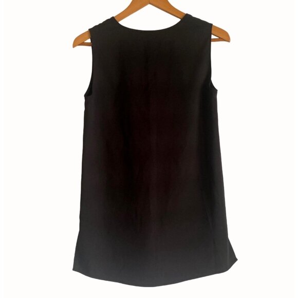 size s small NWT Alberto Makali black tank cami camisole  side split hem $60 v-n - Picture 3 of 7
